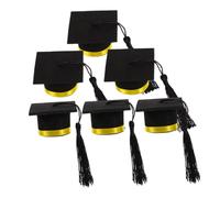 VERDANVERSE 6pièces Bouchons De Bouteille Forme De Chapeau De Graduation pour Fête Décorations De Et Accessoires De Bouquet De
