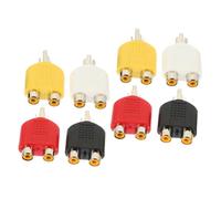 VERDANVERSE 8 pièces Adaptateur Y Splitter Audio Zinc Abs Connecteur Femelles vers Mâle pour Caisson Basse et Haut Parleur Compatible Câble Subwoofer et Vidéo Conversion Stable