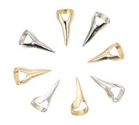 VERDANVERSE 8 pièces Anneaux de Doigt Punk Vintage pour Halloween Accessoires de Fête Créatifs pour Costume Décoration de Bagues Bout de Doigts Style Rétro