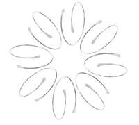 VERDANVERSE 8 Pièces Lot de 8 Bracelets Manchettes Ouverts Argentés Ajustables en Métal Extrémités Aplaties, Minimalistes et Légers, Bracelets de Bras pour Femme, pour Fête d'Été et Usage