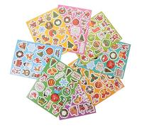 VERDANVERSE 8feuilles Autocollants De Noël Lot de Stickers Décoratifs pour Bouteilles Et Verres à Vin pour Scrapbooking Et Fêtes Thèmes Festifs Et Amusants Parfaits pour Créer Une