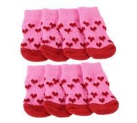 VERDANVERSE 8pièces Chaussettes Antidérapantes pour Chien Lot de Protège-Pattes pour Sols Lisses Et Franc Respirantes Et Faciles à Mettre