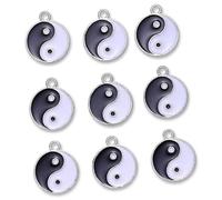VERDANVERSE 9 pièces Tai Chi Charms Set Alloy Pendants For DIY Jewelry Making Necklace And Bracelet Accessories Smooth Edges Crafting Lot