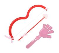 VERDANVERSE Arc et Flèche de Cupidon Rose en Plastique Accessoire Cosplay et Fête Saint-Valentin Ensemble D’Armes Légères pour Costume D’Amour et Décoration de Soirée
