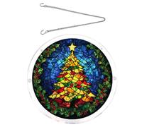 VERDANVERSE Attrape-Soleil de Noël en Acrylique, Pendentif Sapin Puzzle