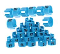 VERDANVERSE Bague De Patte De Pigeon Voyageur, Bagues pour Pattes d'oiseaux en Plastique Bleu, Diamètre Grand, Identification Digitale, Lot de 100 Pièces, Marquage pour Pigeons Et Volailles