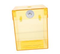 VERDANVERSE Bain Suspendu pour Oiseaux Bain Transparent en Plastique Épais Taille Moyenne Accessoire pour Cage à Oiseaux Adapté Petits Perroquets Passereaux