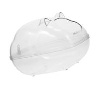 VERDANVERSE Bain Transparent pour Hamster Récipient De Bain Sable Plastique Moyen Taille Cage Animal Domestique Pet Chinchilla