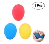 VERDANVERSE Balles De Préhension Pour Doigts 3 Pièces Tpr Couleurs Bleu Rouge Jaune Ensemble Anti-stress Exercices Kinésithérapie Rééducation Doigt Mains