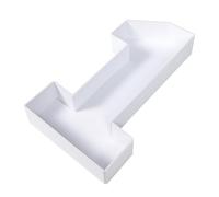 VERDANVERSE Boîte à Ballons Cadre de Ballons Original et Élégant en Ps Blanc Forme Numéro 1 pour Décoration Shower et Fête D'anniversaire Garçon