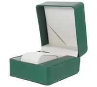 VERDANVERSE Boîte à Montres en Cuir PU Vert Foncé Coffret de Rangement Décoratif pour Montres et Bijoux Étui Portable Couvercle Complet Anti-Rayures pour Voyage et Présentation