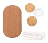 VERDANVERSE Boite Lentilles de Contact Vintage en Plastique Doublure Cuir, Grand Diamètre, Design Anti-Fuite, Portable Clip et Miroir Intégré pour Voyage