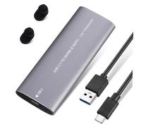 VERDANVERSE Boîtier SSD Externe M2 Ngff Nvme Double Mode Disque Dur Portable en Alliage d'Aluminium USB Type-C 31 Petit Lecteur d'État Solide avec Câble de Données Compatible Ordinateur