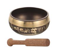 VERDANVERSE Bol Chantant Tibétain Cuivre pour Yoga avec Bol de Relaxation Sonore pour et Pratique Bouddhiste Set Complet pour Temple et Usage Personnel