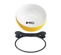 VERDANVERSE Bol Suspendu pour Chat Céramique Inclinée Bol Multifonction pour Chatons et Chiots Support Fer Set Complet pour Alimentation et Hydratation