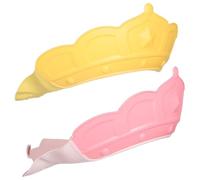 VERDANVERSE Bonnet De Bain Pour Bébé En Silicone 2 Pièces Rose Et Jaune Réglable Étanche Protection Oreilles Et Yeux Pour Lavage Cheveux Tout-petits Bain Quotidien