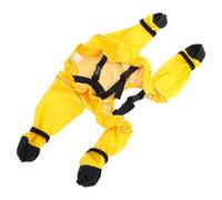 VERDANVERSE Bottes Imperméables Jaunes pour Chien avec Bretelles Ajustables, Bottines en Polyester Antidérapantes Faciles à Enfiler pour Aventures en Plein Air