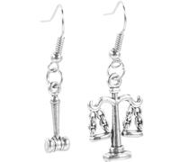 VERDANVERSE Boucles D’Oreilles Justice Avocat en Métal Pendantes Petites Boucles D’Oreilles Décoratives pour Filles 1 Paire Présent pour Étudiants en Droit et Professionnels Juridiques