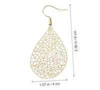 VERDANVERSE Boucles D’oreilles Pendantes Rétro De Feuille Et Larme, Métal Doré Vrai, 2 Paires, Légères Et Hypoallergéniques, Pour Femmes, Pour Fête Et Usage Quotidien