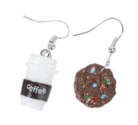 VERDANVERSE Boucles D'oreilles Biscuits Créatives en Résine et Plastique, Pendantes Élégantes pour Anniversaire et Soirée, Accessoire Amusant et Facile à Assortir