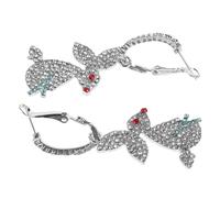 VERDANVERSE Boucles Oreilles Femmes Lapin Cristaux Étincelants Bijoux Fantaisie Élégant Pour Événements Spéciaux