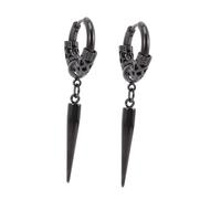 VERDANVERSE Boucles Oreilles Punk Homme Alliage Style Hip Hop Chic et Original pour Festivals et Fêtes Design Dangle Épingle Noir