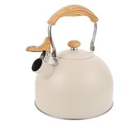 VERDANVERSE Bouilloire à Thé Acier Inoxydable Beige avec Sifflet et Poignée Résistante Chaleur Compatible Cuisinière Induction Pratique pour Maison et Bureau