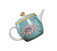 VERDANVERSE Bouilloire Céramique Émaillée Rétro pour Maison et Restaurant Théière Isolante Résistante Chaleur Décoration Pratique et Écologique Théière à Usage Domestique Bleu Ciel