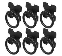 VERDANVERSE Boutons Meuble en Alliage de Zinc Lot de 6 Forme Créative Noir Faciles à Installer et Confortables à Saisir, pour Tiroirs et Armoires Modernes