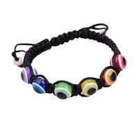 VERDANVERSE Bracelet De Perles Œil Turc Tressé, Chaîne De Main En Résine Bleue, Lot De 2, Unisexe, Accessoire Protecteur Pour Yoga Et Voyage, Taille Ajustable, Motif Œil Maléfique Coloré