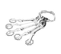 VERDANVERSE Bracelet Femme Halloween Gothique Crâne Squelette Argenté Style Punk Rock pour Fête Cosplay