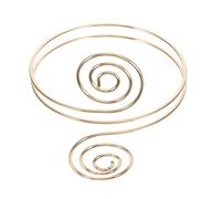 VERDANVERSE Bracelet Manchette En Métal Spiralé Punk Ouvert, Acier Inoxydable Doré, Bijou De Brassard Pour Femme, Accessoire De Mode Pour Sorties Et Événements, Taille Large