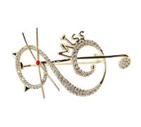 VERDANVERSE Broche Chat avec Zircon Design Note de Musique Épingle Japonaise pour Femme Accessoire de Costume Pratique