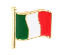 VERDANVERSE Broche Drapeau Italie Métal Créative pour Décoration de Vêtements Épingle Solide pour Fête Nationale et Événements Accessoire Unisexe Blanc Rouge Vert