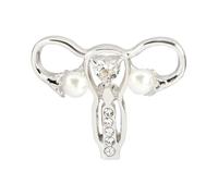 VERDANVERSE Broche en Alliage Argenté D’Utérus Maternel Épingle de Poitrine Créative pour Vêtements Accessoire Unisexe Polyvalent pour Robes Paquet et Foulards Présent Original pour