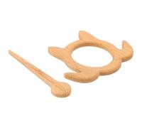 VERDANVERSE Broche en Bois Massif Hibou, Épingle à Pull Légère et Décorative, Pince à Châle Vintage pour Femme, Broche Animale Créative pour Écharpe et Robe, Accessoire Mode Authentique