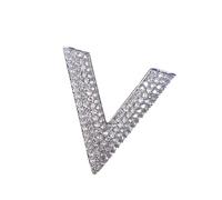 VERDANVERSE Broche En v Incrustée De Zircons Brillants En Alliage Métallique Élégant Unisexe Accessoires De Mode Pour Vêtements Et Événements Festifs