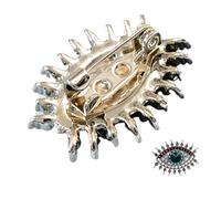 VERDANVERSE Broche ÉPingle ŒIl MaléFique Vintage En MéTal Avec Strass 2.7X2 Pouces Accessoire Chic Pour Femmes VêTements ÉCharpes ChâLes