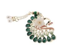 VERDANVERSE Broche Forme De Paon Vintage Avec Perles Et Franges Accessoire Élégant Pour Femmes Parfait Pour Anniversaires Fêtes Et Occasions Spéciales