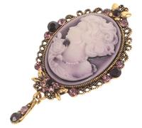 VERDANVERSE Broche Vintage Victorienne Femme Épingle Vêtements Portrait Relief Accessoire Mode Chic