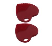 VERDANVERSE Brosse Silicone Forme De Cœur Pour Chevelu Masseur De Shampooing Double Face Élimination Des Pellicules Brossage Doux Pour Massage Tête Maison Et Voyage