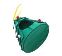 VERDANVERSE Cage à Oiseaux Perroquet de Noël de Couchage de Hamster Nid d'oiseau Maison d'oiseau du pin Maison de cabane pour perroquets Furet d'animaux Green