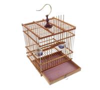 VERDANVERSE Cage à Oiseaux Vintage Carbonisé pour Petits Oiseaux Cage Rectangulaire Stable avec Porte Verrouillable Habitat Naturel pour Zosterops et Chardonnerets Décor pour Intérieur et