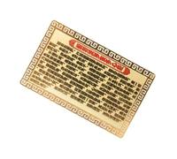 VERDANVERSE Carte D'amulette Kwan Yin Tradition Chinoise en Métal Doré, Amulette Spirituelle pour Paquet à Main, Protection Énergies Négatives, Format Compact et Léger, Amulette Feng Shui