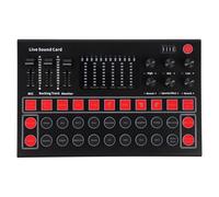 VERDANVERSE Carte Son Externe USB Changeur de Voix et Mixeur Audio Portable, pour Streaming Multi-Plateformes, Compatible PC et Smartphone, Éclairage LED Coloré, Dispositif de Diffusion