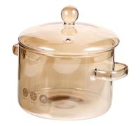 VERDANVERSE Casserole Verre Borosilicate avec Couvercle Double Poignée Pot à Cuisson pour Soupe et Nouilles Ustensile de Cuisine Domestique Pratique et