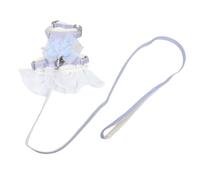 VERDANVERSE Cat Harness Dress with Tulle Trim Adjustable Breathable Mesh Vest and Lead Set for Small Cats and Rabbits Comfortable Chest for Daily Outdoor Use