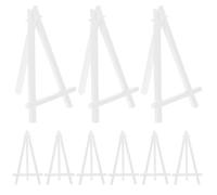 VERDANVERSE Chevalet de Table Pliable Blanc en Plastique, Lot de 10, Léger | Inclinaison Réglable, Support Stable, pour Photos, Assiettes, Bureaux, Mariages, Décorations, Fêtes, Noël