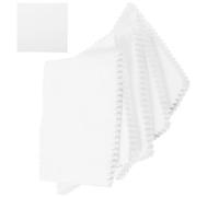VERDANVERSE Chiffon de Nettoyage pour Bijoux en Daim 8x8 Cm Blanc 100 Pièces, Outil de Polissage de L'argenté, Tissu D'essuyage Polyvalent pour Argenté, Or et Jade, pour Entretien Bijoux