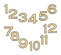 VERDANVERSE Chiffres D'horloge Numérique Soi-même, Kit D'horlogerie en Plastique Jaune, Chiffres Arabes Lumineux, Accessoires pour Horloge Murale et Horloge Suspendue, Chambre et Maison